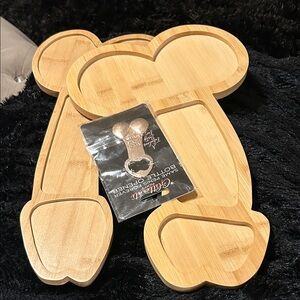 Bamboo penis Shaped Serving Board and bottle opener